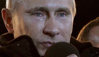 плачущий Путин